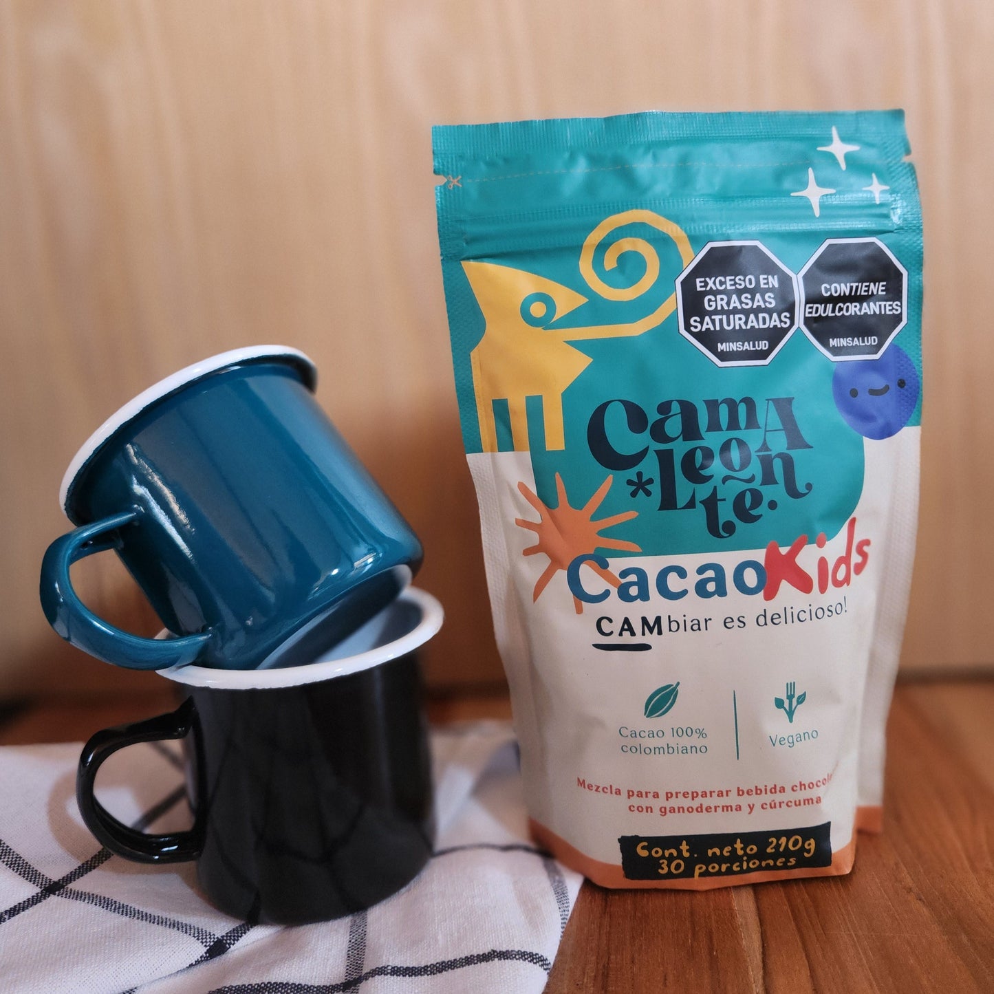 Combo Cacao Kids 210g + Taza Peltre