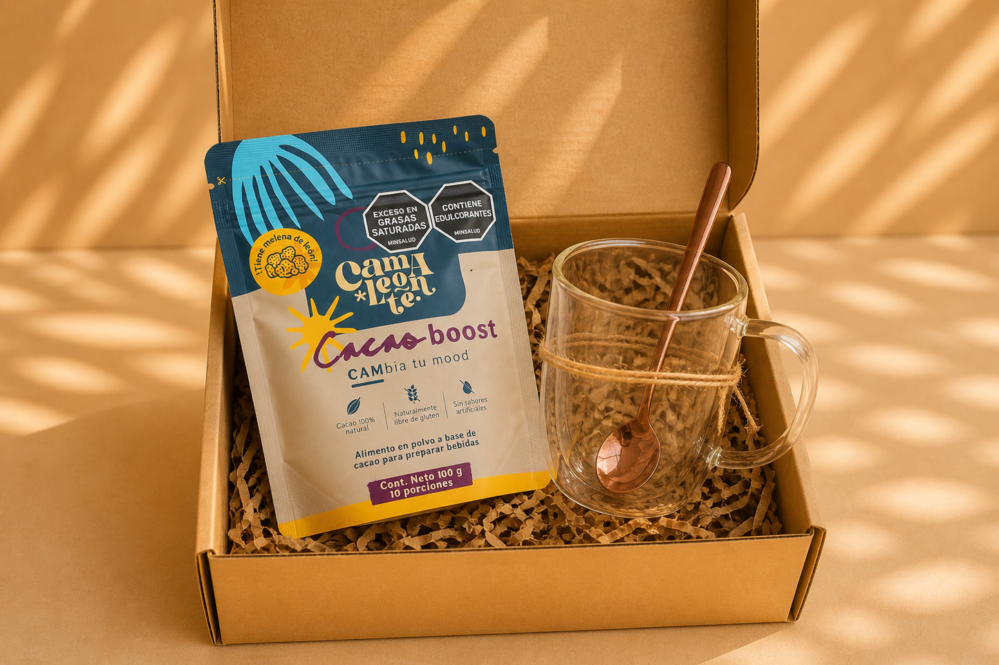 Kit Taza Camaleonte + Cacao Boost o Dreamer Creamer | Energía, enfoque y bienestar diario
