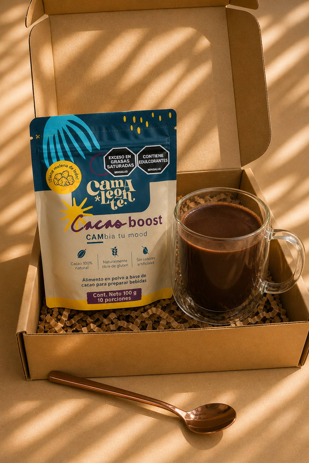 Kit Taza Camaleonte + Cacao Boost o Dreamer Creamer | Energía, enfoque y bienestar diario (Copia)