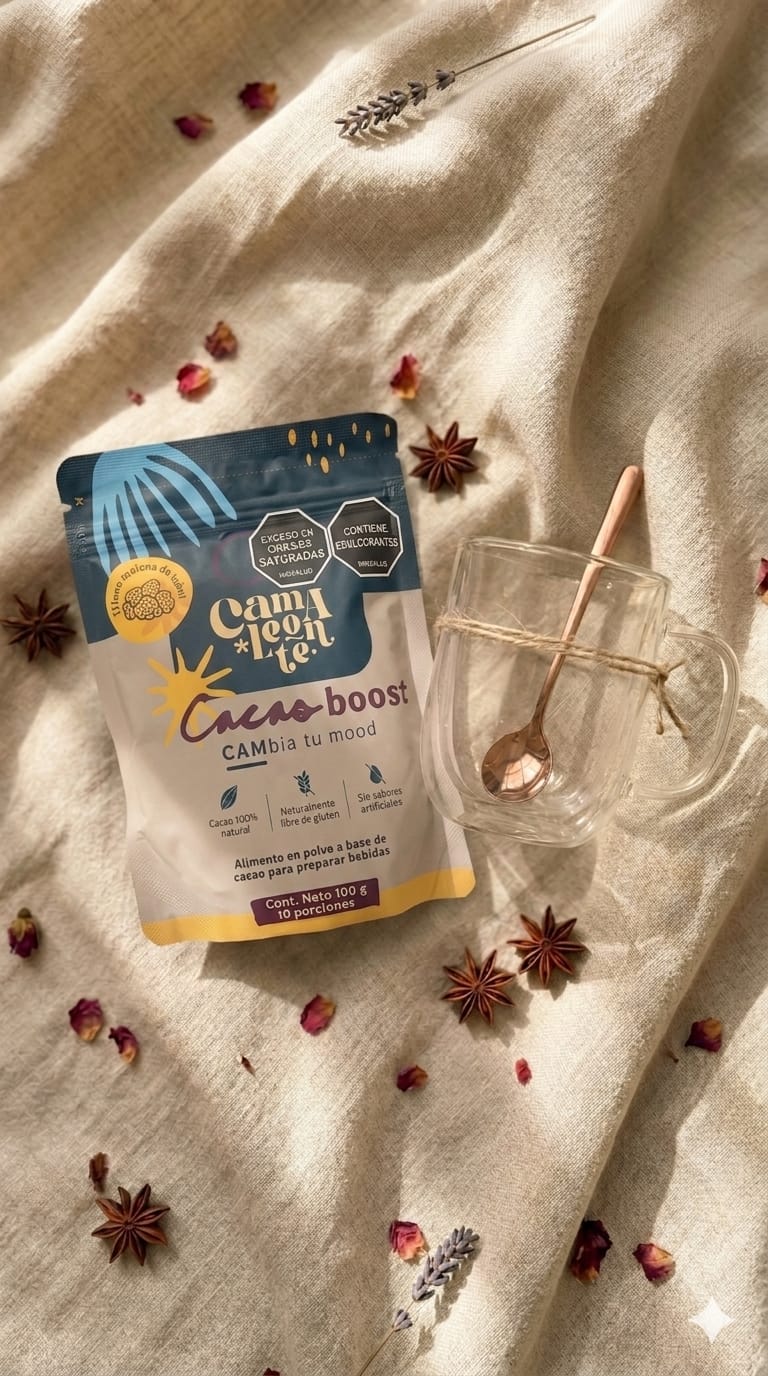 Kit Taza Camaleonte + Cacao Boost o Dreamer Creamer | Energía, enfoque y bienestar diario (Copia)