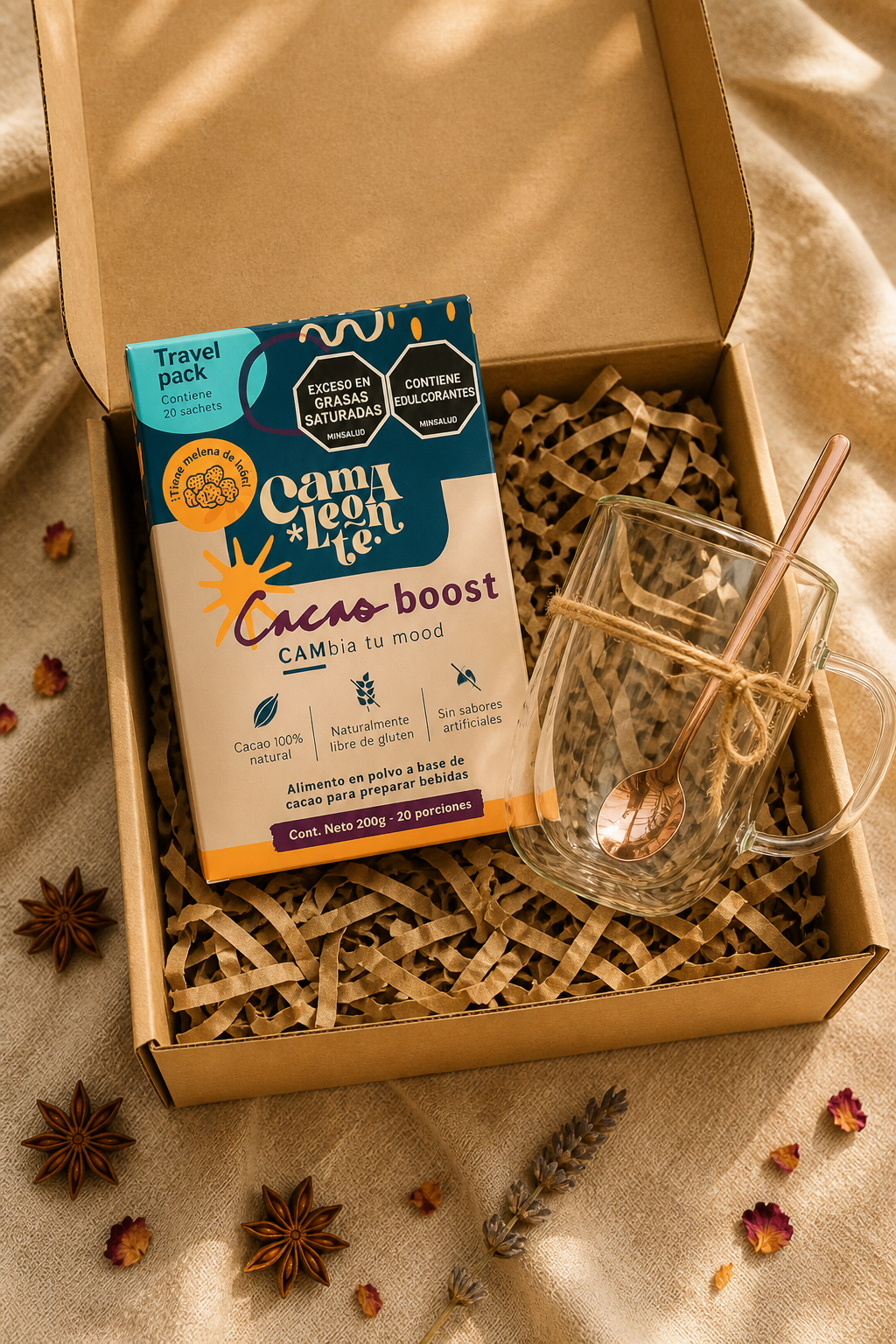 Kit Taza Camaleonte + Cacao Boost o Dreamer Creamer | Energía, enfoque y bienestar diario (Copia)
