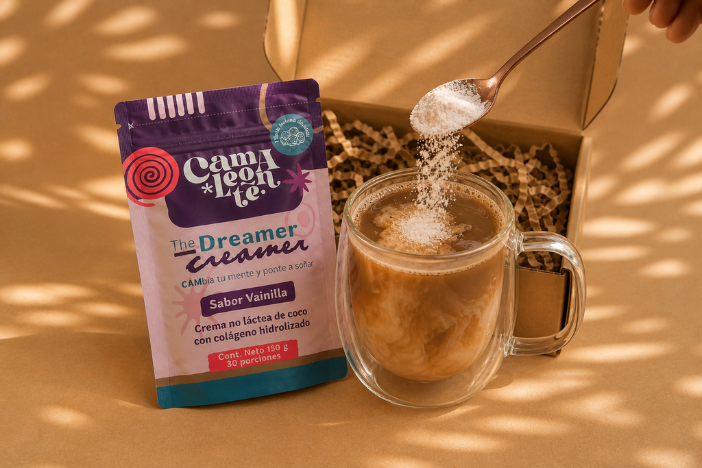 Kit Taza Camaleonte + Cacao Boost o Dreamer Creamer | Energía, enfoque y bienestar diario (Copia)