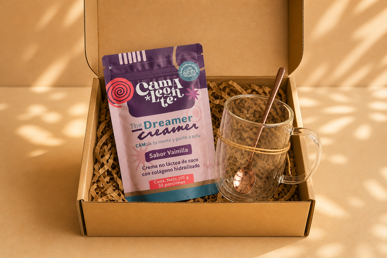Kit Taza Camaleonte + Cacao Boost o Dreamer Creamer | Energía, enfoque y bienestar diario (Copia)