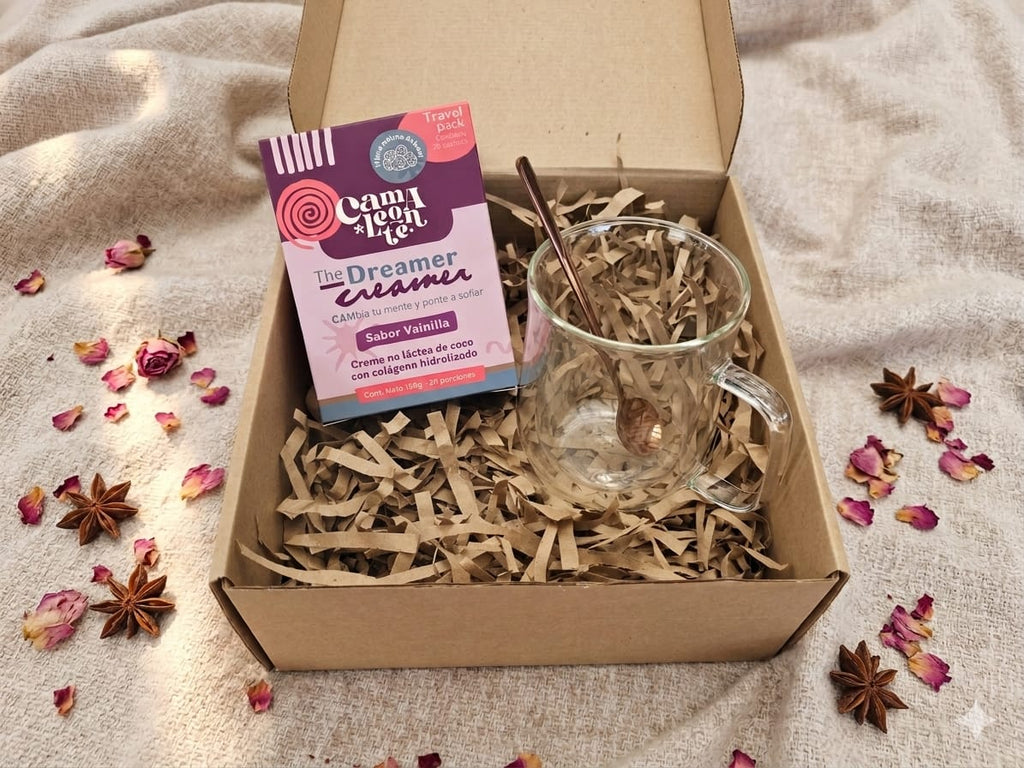 Kit Taza Camaleonte + Cacao Boost o Dreamer Creamer | Energía, enfoque y bienestar diario (Copia)