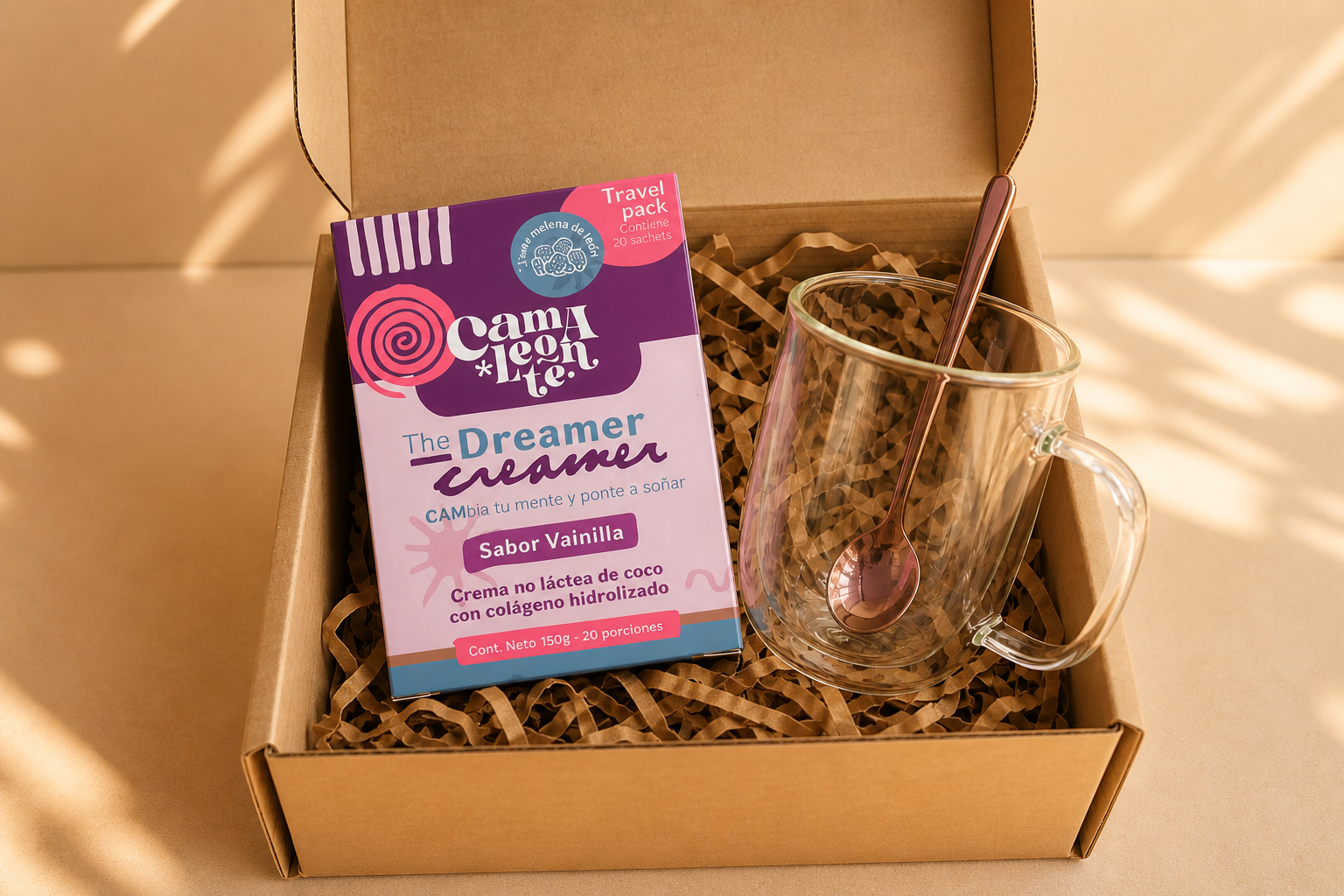 Kit Taza Camaleonte + Cacao Boost o Dreamer Creamer | Energía, enfoque y bienestar diario (Copia)